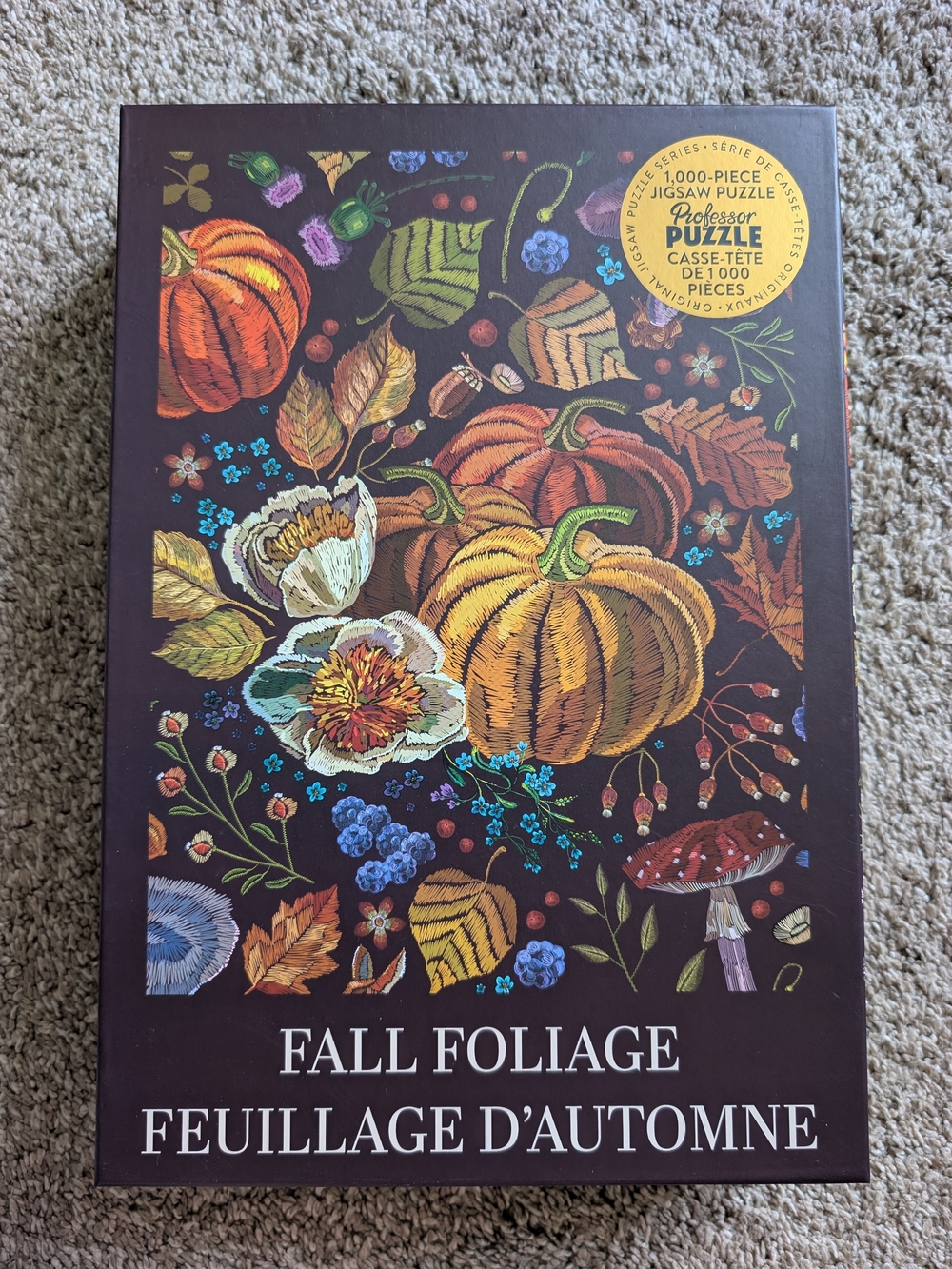 Professor Puzzle Fall Foliage 1000-Piece Jigsaw Puzzle - Autumn Pumpkin Design